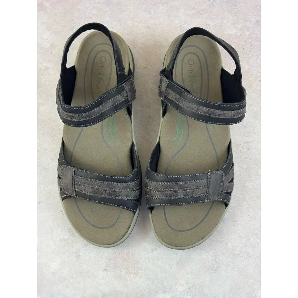 Orthofeet Malibu 937 Sandals Women’s Size 10 D WIDE Support Adjustable10 Wide